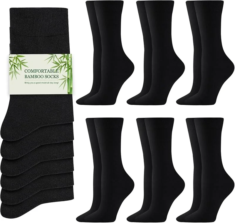 Stoeury Calcetines Bambú Mujer, 6, 10 pares calcetines media caña 36-42 — Ropa Navidad