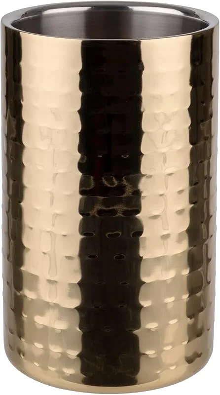 Visita la tienda de Buddy´s Bar Enfriador de Vino, Champán de Acero Inoxidable, 12 x 20 cm, Doble Pared, Diámetro Interior 10 cm, para Botellas de 0, 7 L - 1, 5 L — Vino y mesa festiva