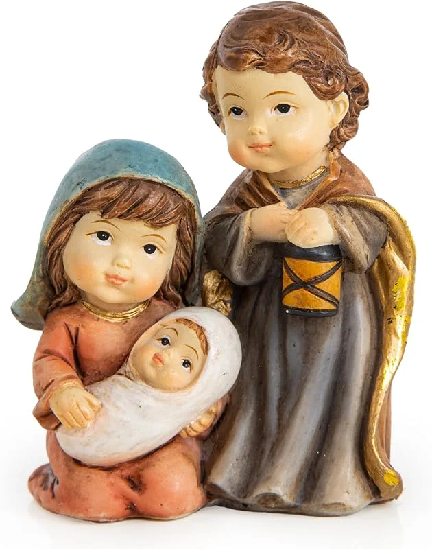 Visita la tienda de Logbuch-Verlag Logbuch-Verlag Belén Miniatura pequeño, 7 cm: decoración navideña con María José y Niño Jesús, Pesebre Navidad de Resina, Figura Decorativa Sagrada Familia, Adorno para Mesa Adviento y hogar — Decoracion Navidad