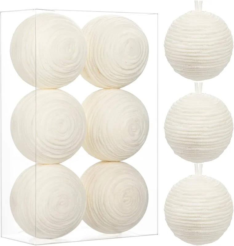 Visita la tienda de Oairse Set de 6 bolas de Navidad de 10 cm con hilo, bolas de Navidad para decoración de árbol de Navidad, bolas decorativas, decoración para Halloween, árbol de Navidad, decoración para fiesta de Año Nuevo — Decoracion Navidad