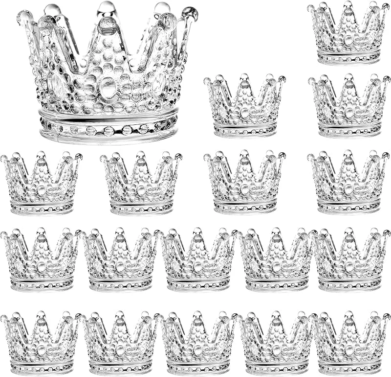 SOUJOY 8 portavelas de té, portavelas de Corona de Cristal, Soporte de Vela votiva de Cristal para Mesa de Comedor, Centro de Mesa, decoración del hogar, Pieza de Boda — Cena a la luz de velas