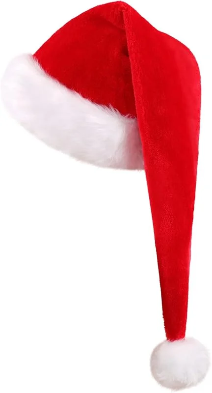 Visita la tienda de KONVINIT KONVINIT Gorro Navideño Cálido para Adultos - Sombrero Rojo de Santa Claus - Gorro Largo de Navidad — Ropa Navidad