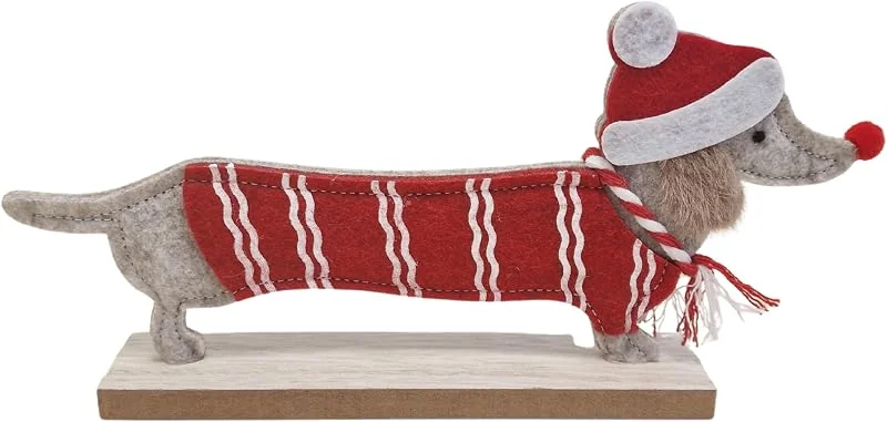 Visita la tienda de Logbuch-Verlag Figura navideña Perro Madera teckel: decoración Navidad hogar Invierno, Adorno Decorativo con Abrigo y Gorro Rojo, Decorativa Estilo rústico, 22, 5 x 3, 5 x 10, 5 cm — Decoracion Navidad