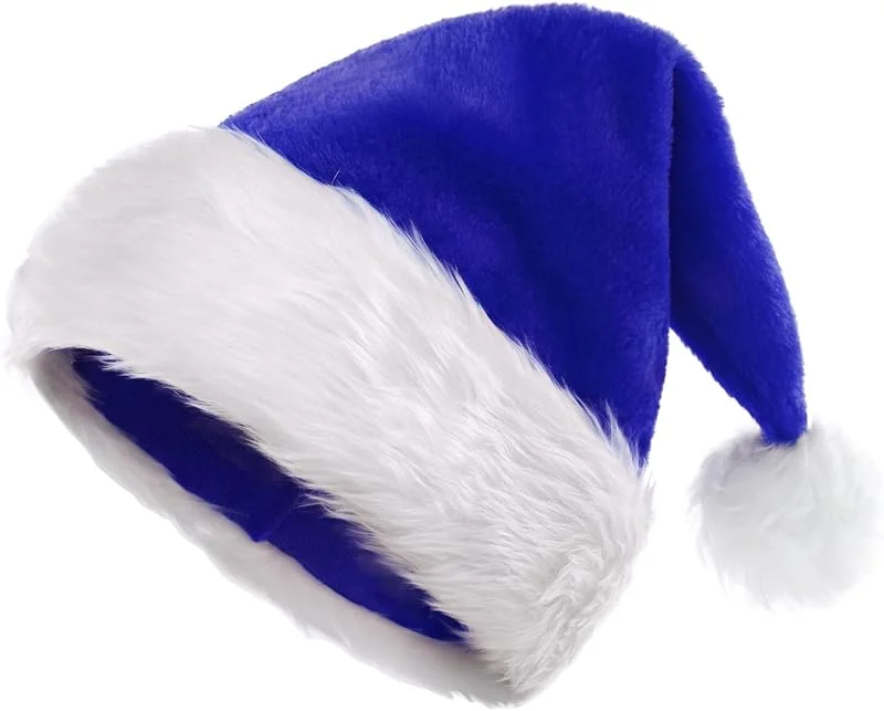 Visita la tienda de KONVINIT KONVINIT Gorro de Navidad de Felpa de Papá Noel Peludo Gorro papá Noel Sombrero de Navidad Gorro Papa Noel Adulto con Forro Cálido, Rojo — Ropa Navidad