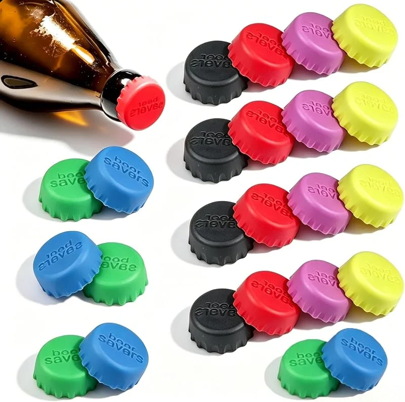 Firschoie 24 tapones para botellas de cerveza, tapones de colores — Vino y mesa festiva