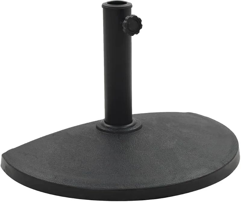 Visita la tienda de vidaXL vidaXL Base de sombrilla de semicírculo de poliresina Negra 9 kg — Luces Navidad